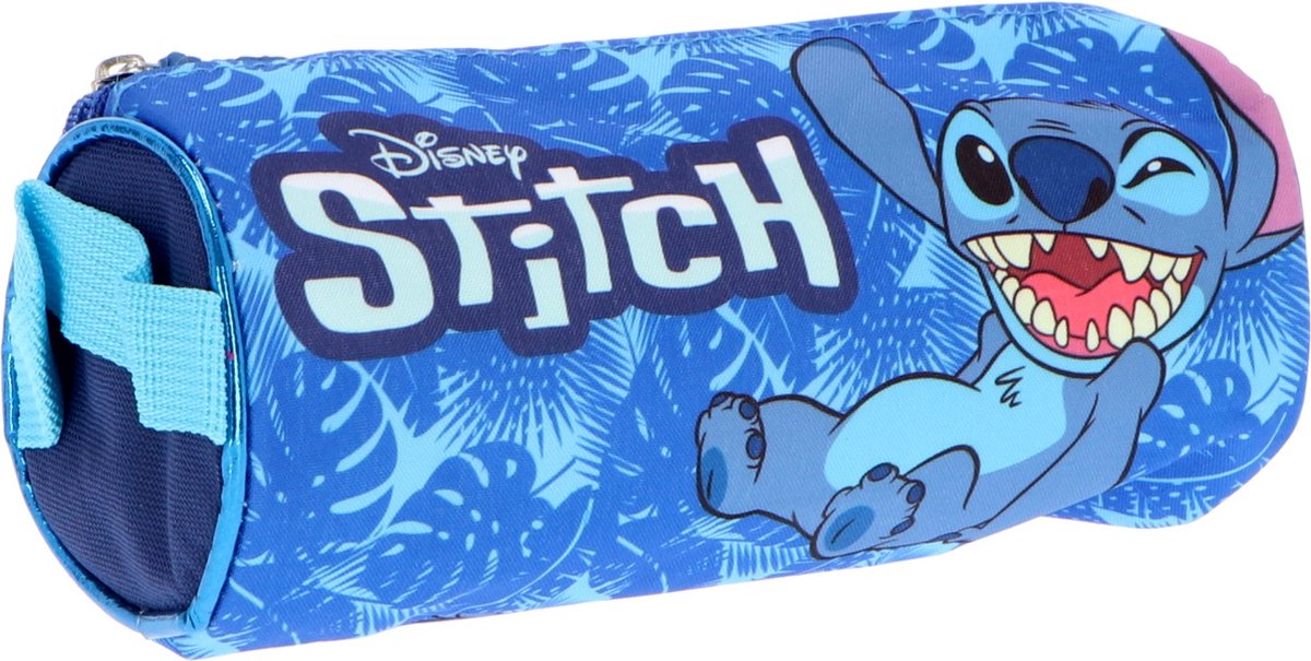 Trousse Lilo Stitch - trousse pour enfant - ronde - bleu - trousse