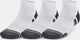 Under armour ua performance tech 3pk low-wht chaussettes de sport unisexes - blanc - gris jet