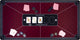 Tapis de poker Longfield rouge 120x60 cm - caoutchouc polyester - surface de jeu lisse - accessoire dés de poker - coeur d'ange