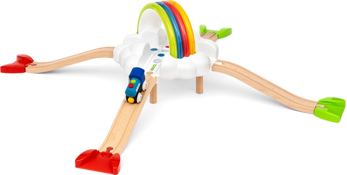 Brio mon premier ensemble arc-en-ciel lumineux de chemin de fer - 36002 - voie ferrée