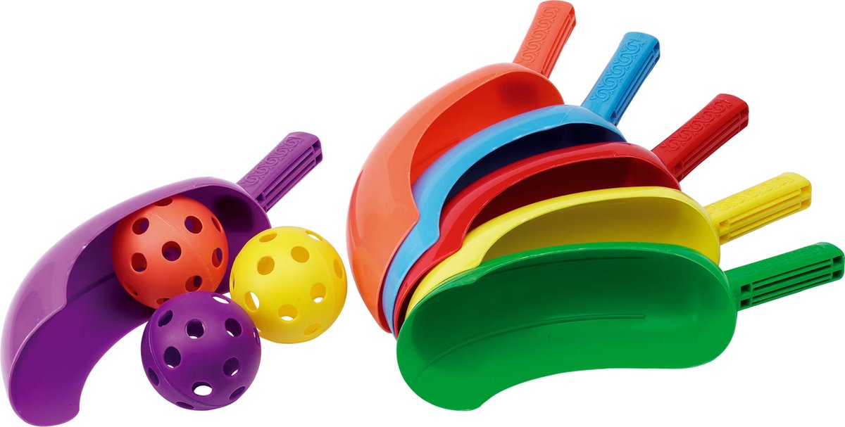 Ensemble de cuillères Megaform de 6 chauves-souris et balles colorées