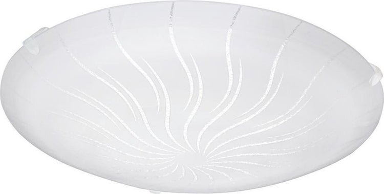 Eglo margitta 1 - plafonnier mural - 1 lumière - ø245mm. - blanc - blanc granulé, clair