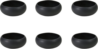 Médard de noblat - oslo noir - petit bol 12 cm - 6 pièces - grès