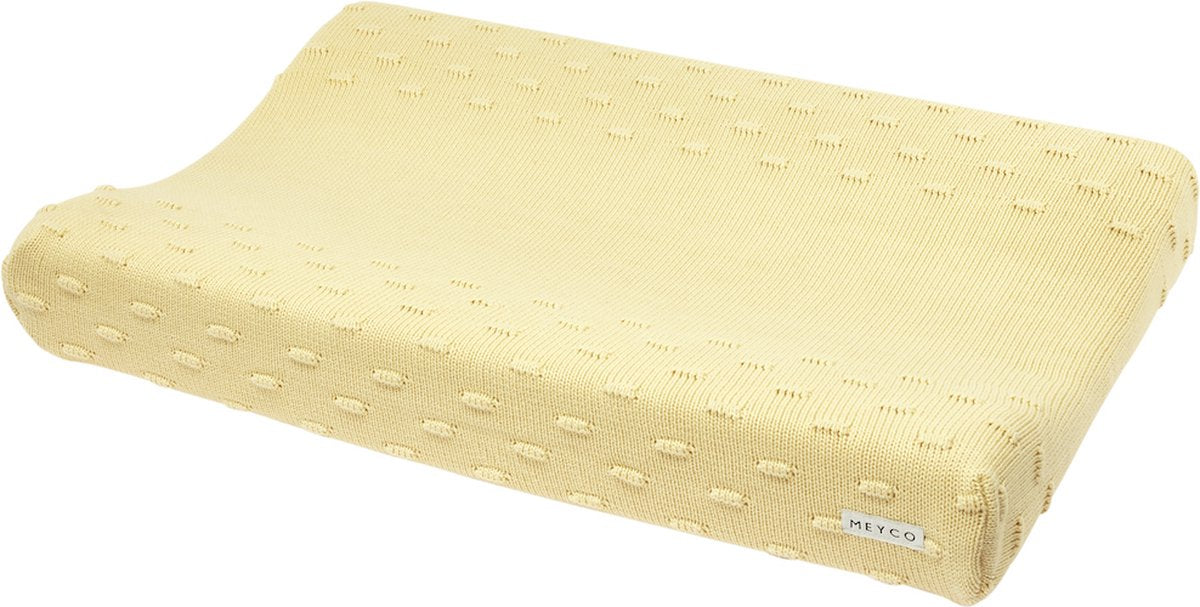Housse de matelas à langer Meyco baby noeuds - jaune tendre - 50x70cm