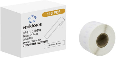 Renkforce RF-6027840, blanc, étiquette d'imprimante autocollante, étiquette continue, rouleau, papier, thermique direct