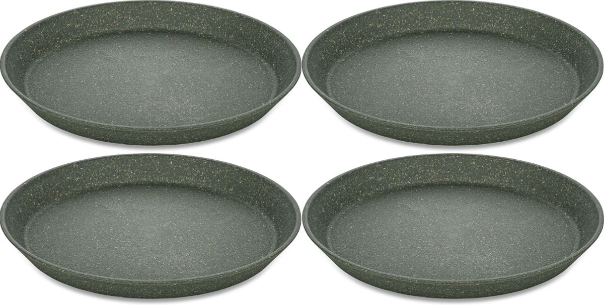 Koziol assiette ronde, 20,5 cm, lot de 4, bio, gris cendré - | plaque de connexion