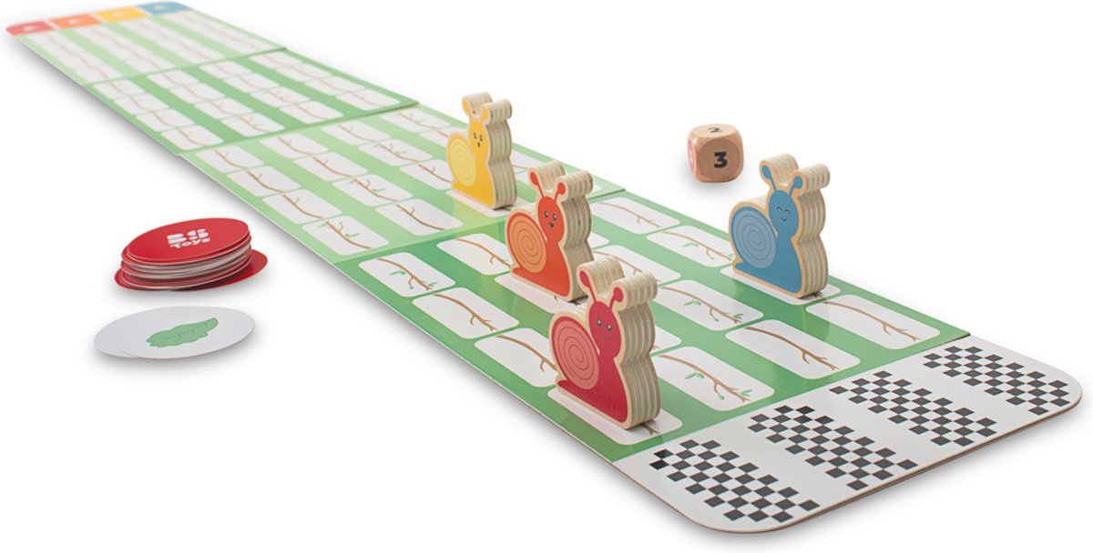 Bs toys course d'escargots - jeu de société - jeu de table - jouets éducatifs - bois fsc - dès 4 ans