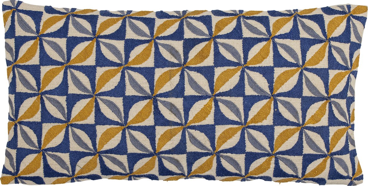Coussin calia collection créative, bleu, coton