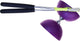 Diabolo en caoutchouc eureka avec bâtons en aluminium violet