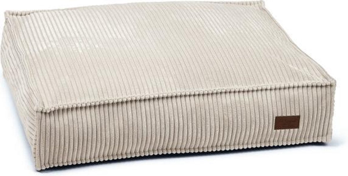 Designed by lotte ribbed - coussin pour chien - gris clair - 70x55x15 cm
