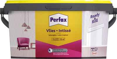Perfax papier peint en rouleau prêt à l'emploi non-tissé adhésif 2,25 kg | papier peint intissé pâte à papier peint | colle à papier peint transparente | colle à papier peint toutes surfaces