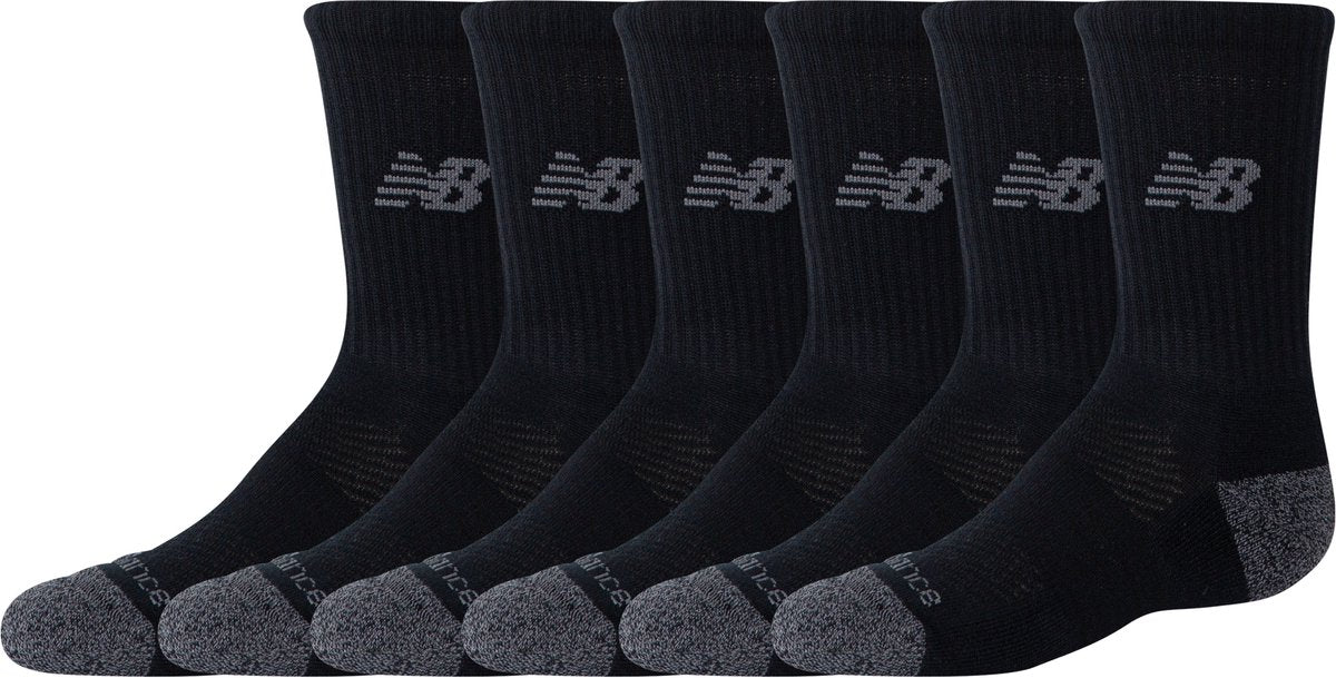 New balance active Crew chaussettes 3 pack chaussettes de sport unisexes - noir