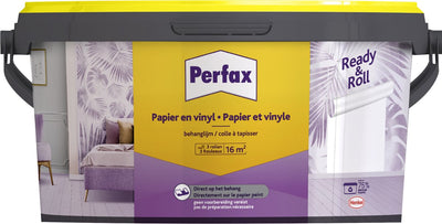 Perfax papier peint en rouleau prêt papier adhésif vinyle 2,25 kg | poser du papier peint rapidement et facilement | pour papier et vinyle