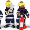 Tidlo Houten Dollhouse Dolls Firefighters, 4st.