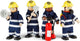 Tidlo Houten Dollhouse Dolls Firefighters, 4st.