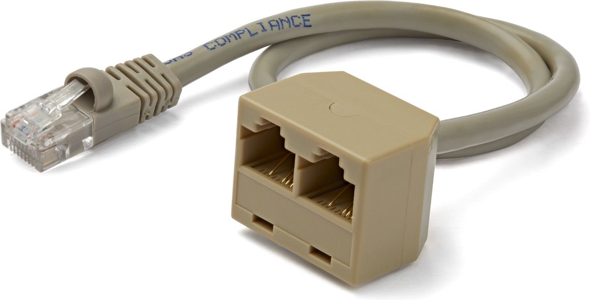 Startech Adaptateur de câble répartiteur RJ45 2 vers 1 - F M