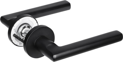Poignée de porte Impresso redhill - pour l'intérieur - ronde - aluminium noir - 2 pièces
