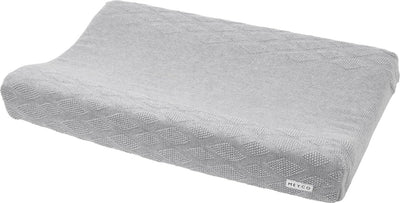 Housse de matelas à langer Meyco baby diamant - bio - gris mélangé - 50x70cm