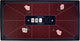 Tapis de poker Engelhart rouge 180x90 cm - caoutchouc polyester - surface de jeu lisse - accessoire de dés de poker -