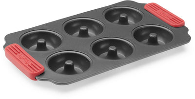 Moule Lékué 6 beignets ou bagels - antiadhésif - gris