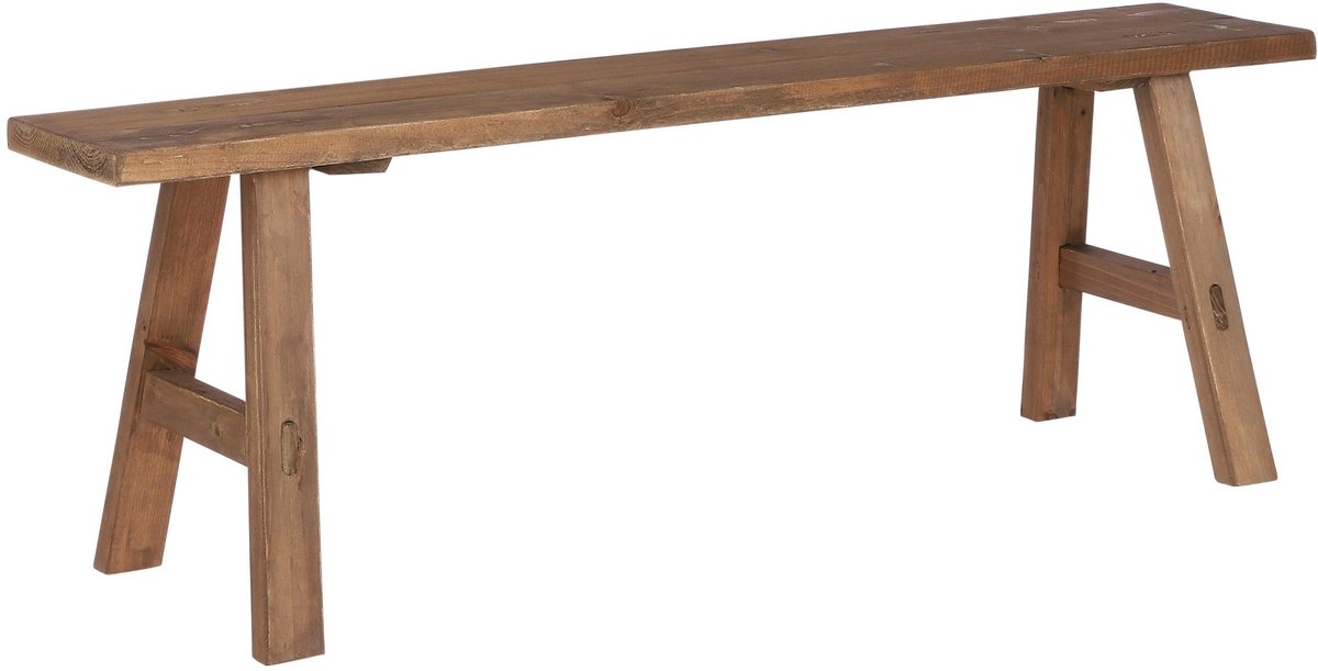 Mica decorations banc en bois audacieux - l108 x l20 x h37 cm - bois recyclé - marron