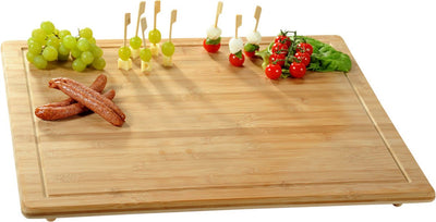 Kesper xxl fsc® plaque de recouvrement pour planche à découper en bois de bambou, avec bord en sève | planche à découper | plaque de recouvrement de table de cuisson | taille 56 x 50 x 4 cm