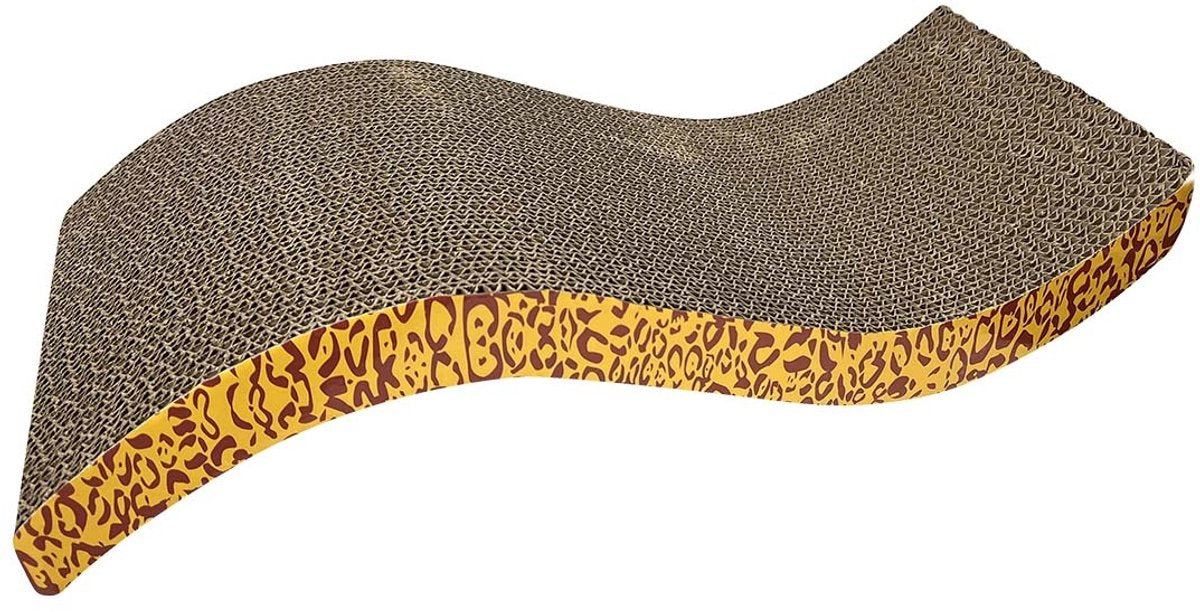 Catit Hagen Canapé Panther Wave Scratch Lounge avec herbe à chat - 56 cm
