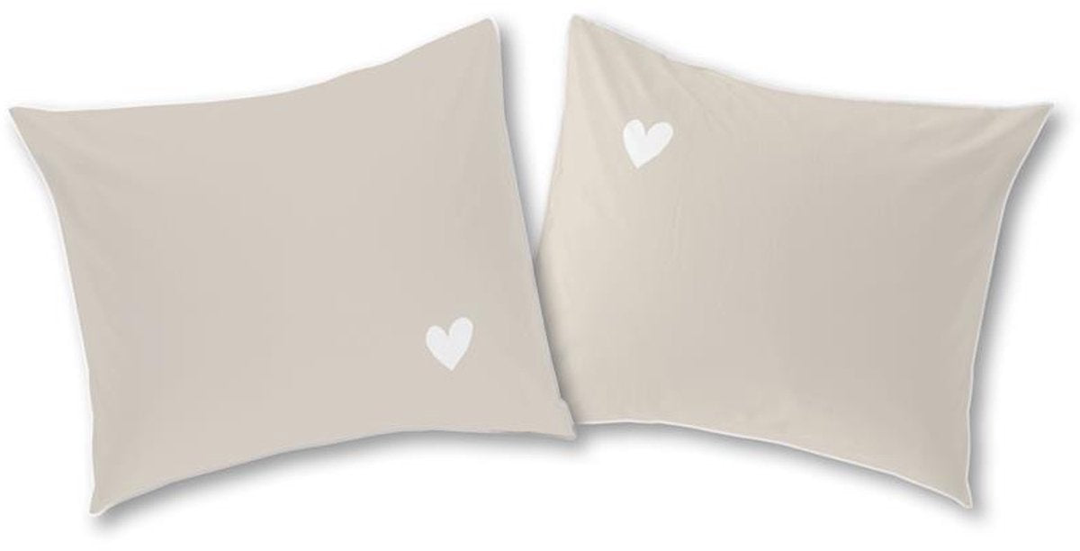 Vtwonen - taie d'oreiller - 60x70cm (lot de 2) - sable