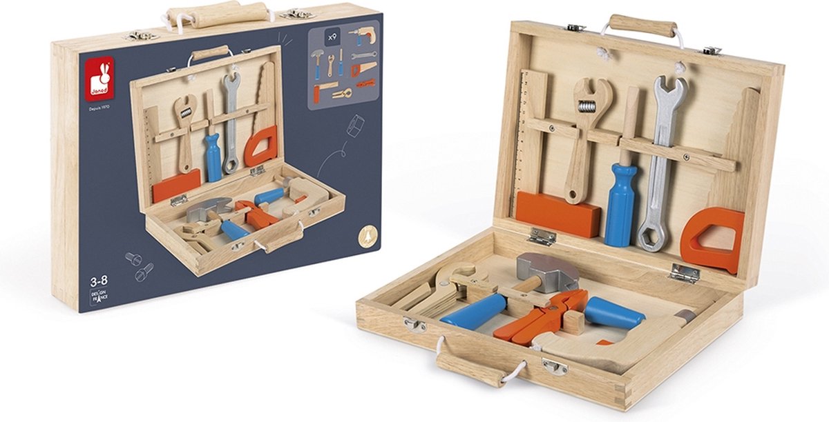 Janod - brico'kids - caisse à outils en bois