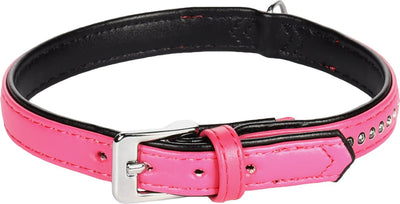 Flamingo monte carlo doublé - collier chiens - collier monte carlo rose l 33-37cm 16mm - 1pc - 126398 - 1pc