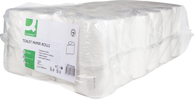 Papier toilette Q-connect, 2 épaisseurs, 200 feuilles, paquet de 12 x 4 rouleaux