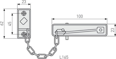 Abus - chaîne de porte sk69 n c - 32251-5