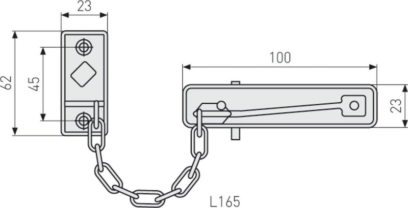 Abus - chaîne de porte sk69 n c - 32251-5