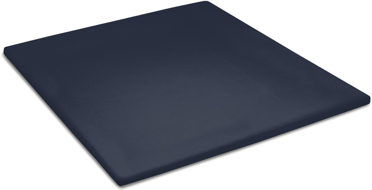 Dimanches Cendrillon - drap-housse surmatelas (jusqu'à 15 cm) - satin - 100x220 cm - bleu