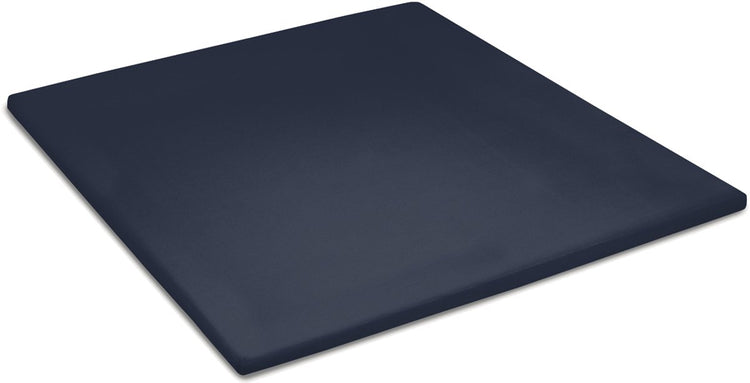 Dimanches Cendrillon - drap-housse surmatelas (jusqu'à 15 cm) - satin - 100x220 cm - bleu