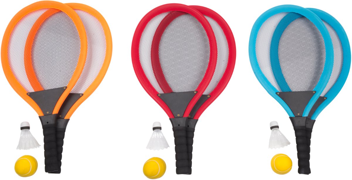 Ensemble de raquettes Eddy Toys avec navette à balle - assortis