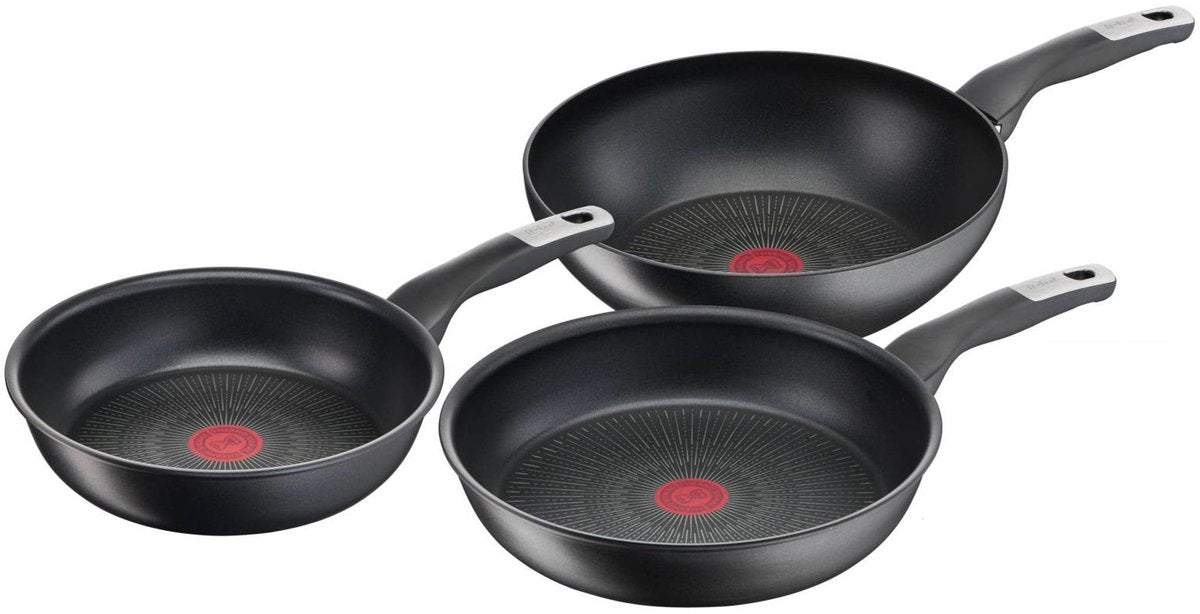 Tefal unlimited - set de casseroles - 3 pièces - induction - revêtement antiadhésif - convient à toutes les sources de chaleur