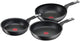 Tefal unlimited - set de casseroles - 3 pièces - induction - revêtement antiadhésif - convient à toutes les sources de chaleur