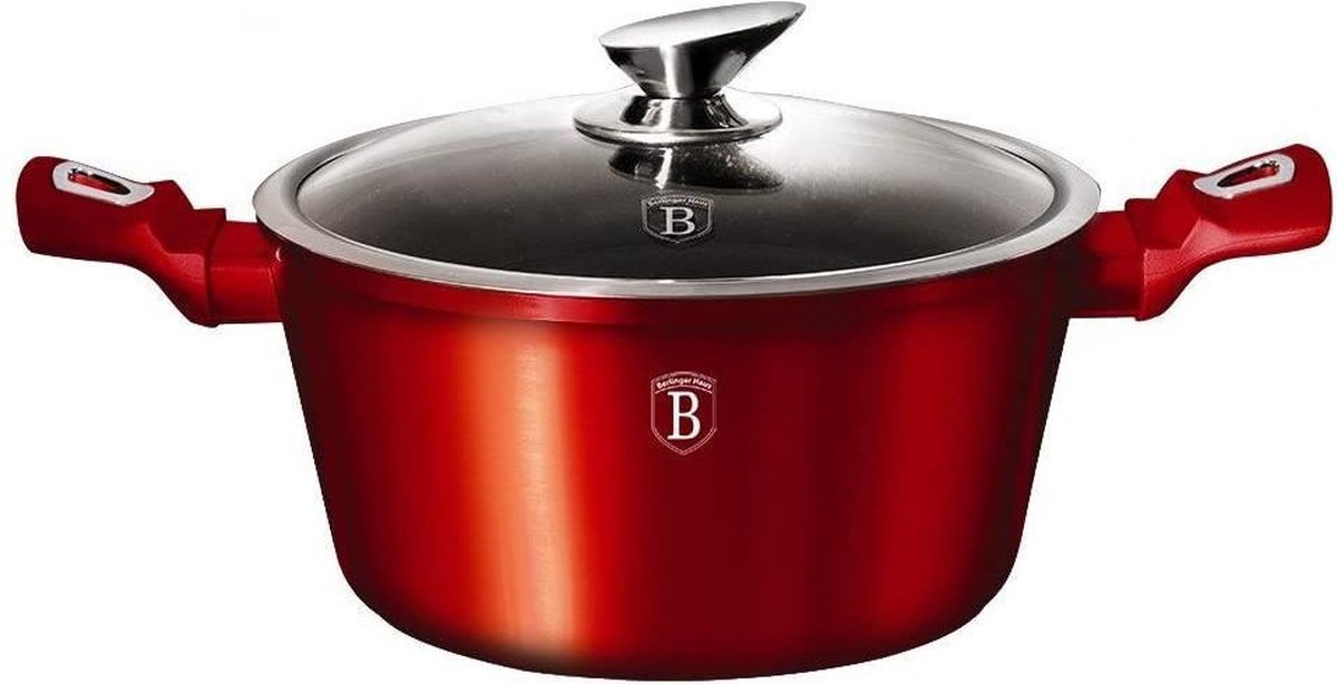 Berlinger haus poêle à frire bordeaux 2,2 litres 20 cm aluminium rouge
