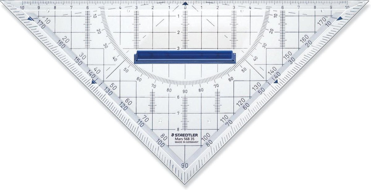 Rapporteur Staedtler - avec manche - acrylique - 22 cm