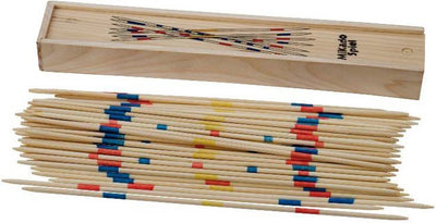 Longfield mikado 25 cm - boîte en bois - concentration jumbo - jeu d'adresse pour intérieur, extérieur - jeu familial - coeur d'ange