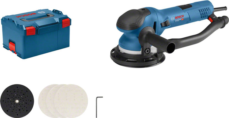 Bosch Professional Get 75-150 - Ponceuse excentrique | 150 mm 750 W dans un boîtier L-Boxx