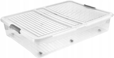 Keeper Leo boîte de rangement avec couvercle pour sous le lit 53 l 77x58 cm