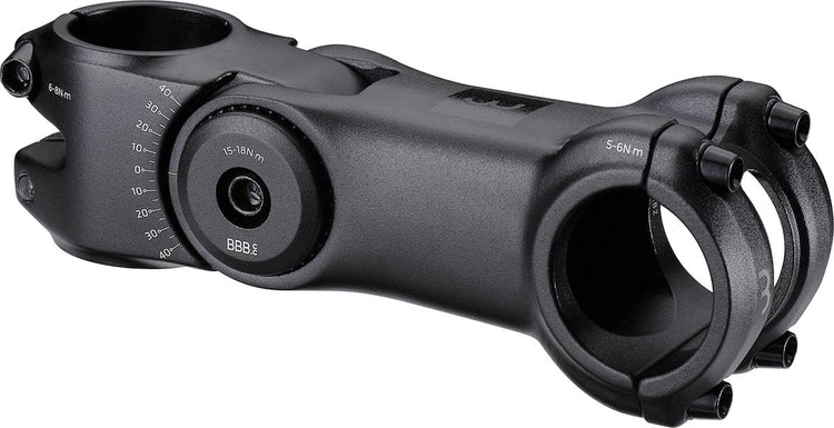 Bbb potence de cyclisme réglable - potence réglable vélo de course, vélo électrique vtt - guidon 31,8 mm - angle -40° +40° - highsix - noir - 130 mm - bhs-29