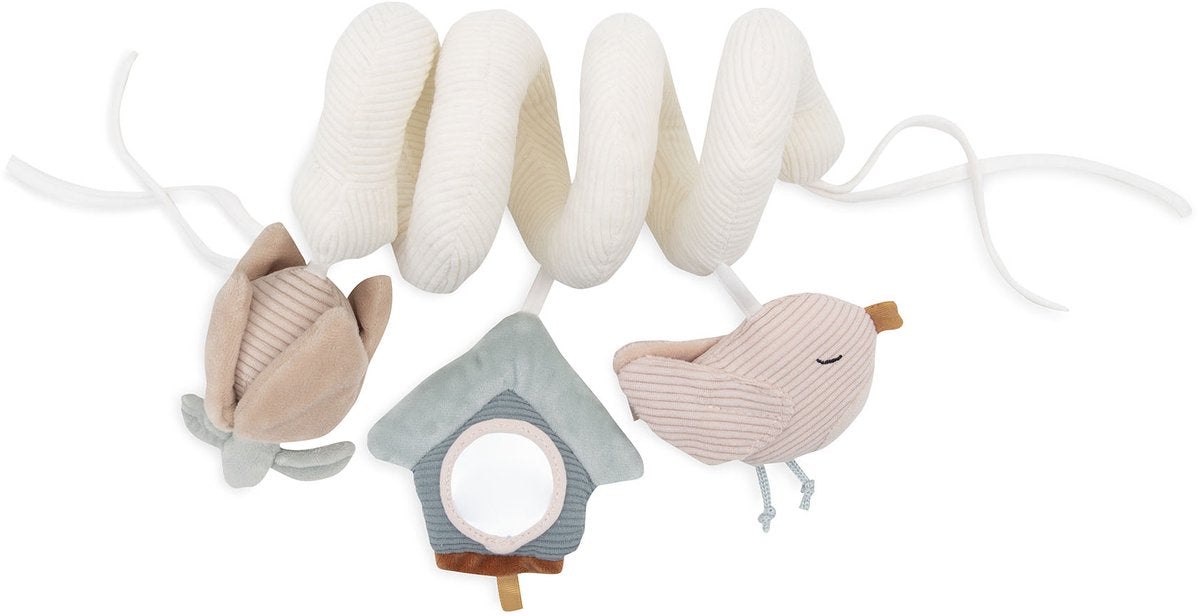 Jollein spirale d'activité bébé - jolis oiseaux - polyester - pour parc ou maxi cosi