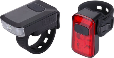 Bbb cycling spark 2.0 kit d'éclairage vélo - 20 à 100 lumens - rechargeable USB C - durée de combustion : 28 heures - jeu d'éclairage vélo LED blanc et rouge - BLS-153