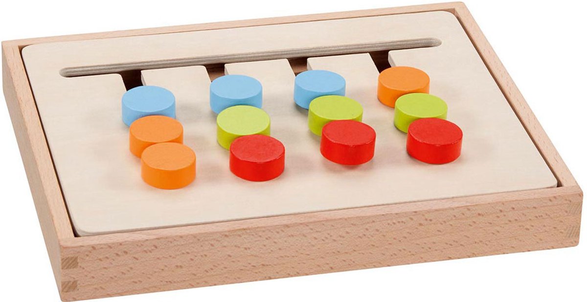 Planche de tri des couleurs en bois Goki dans Boîte en bois