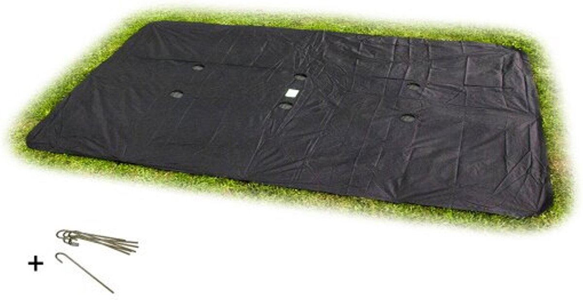 Exit toys exit housse de trampoline au sol 214x305cm - housse de protection trampoline - résistante aux intempéries - rectangulaire - bâche