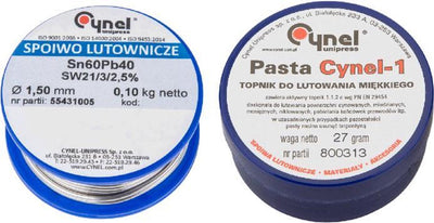 Kit à souder Topex cynel, étain 1,5mm +100gr pâte à souder sn60%