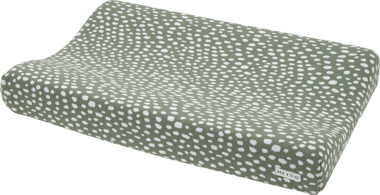 Housse de matelas à langer bébé guépard Meyco - vert forêt - 50x70cm